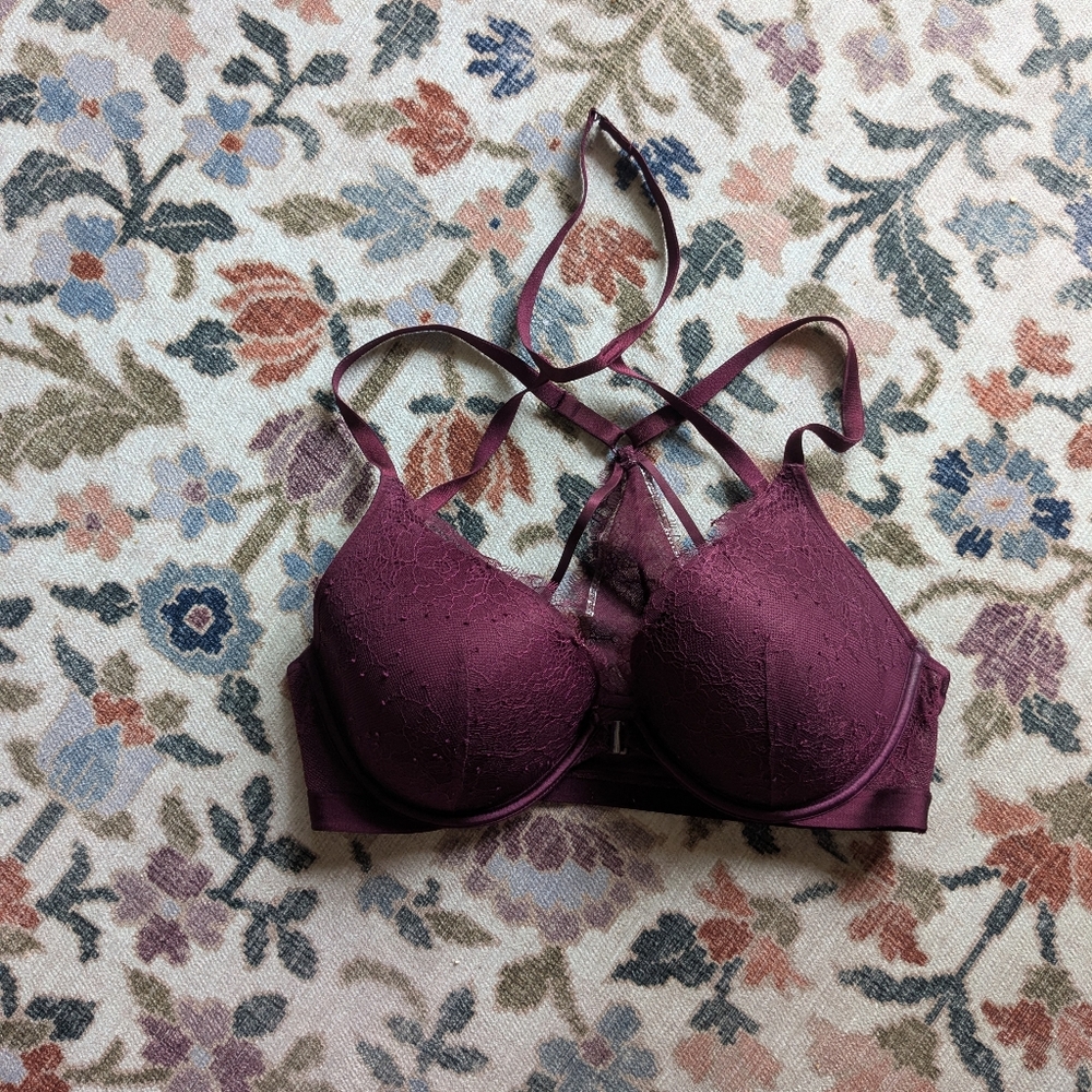 Victoria's Secret Racerback Bra With Removable Throat Strap